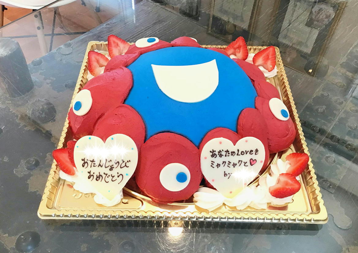 香川県ケーキ　高松市ケーキ　3Dケーキ　オーダーケーキ　バースデーケーキ　推し活ケーキ　大阪万博ケーキ　ミャクミャクケーキ　ミャクミャク様ケーキ