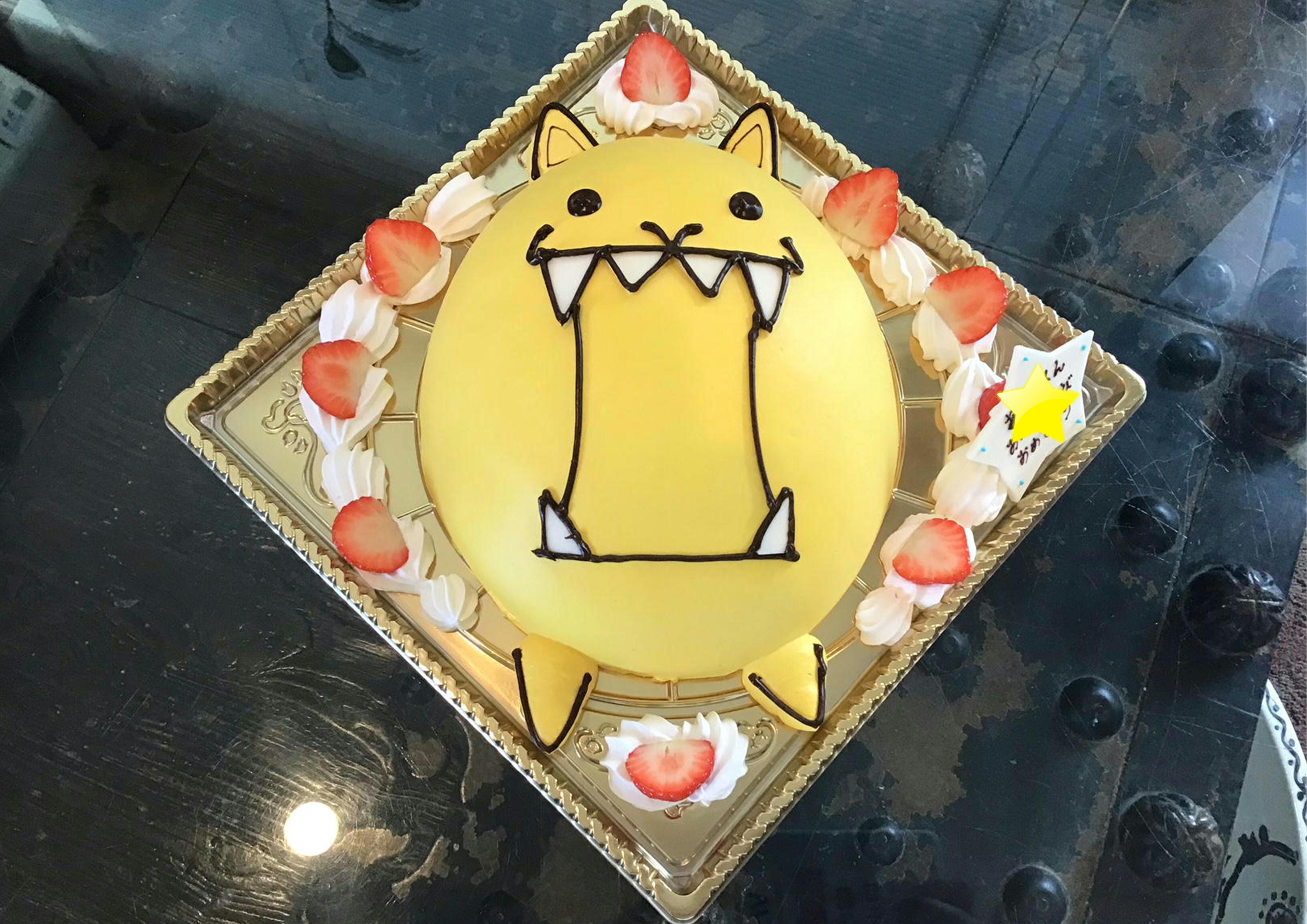 香川県高松市パティスリーグレース　立体ケーキ　３dケーキ　にゃんこ大戦争ケーキ　バースデーケーキ　旅色ケーキ