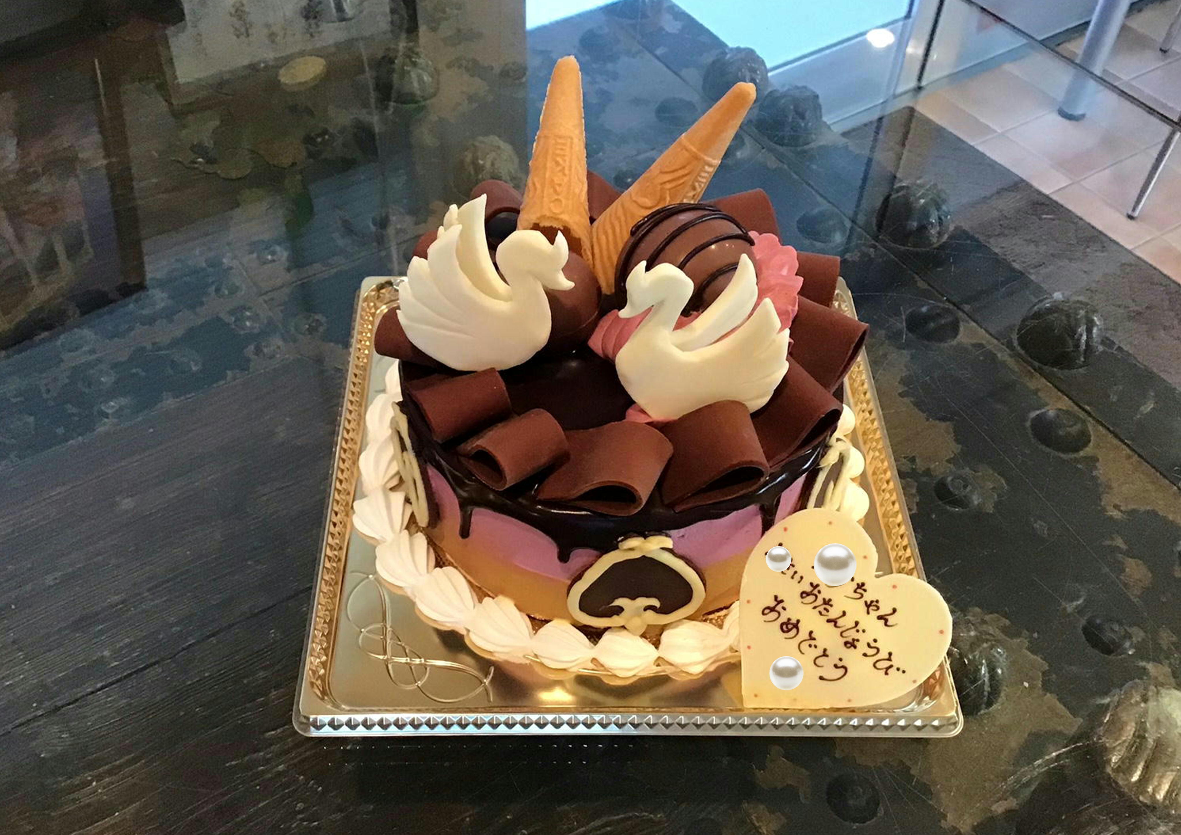 香川県高松市パティスリーグレース　原神ケーキ　エスコフィアケーキ　ドゥボールケーキ・デラックス　旅色ケーキ