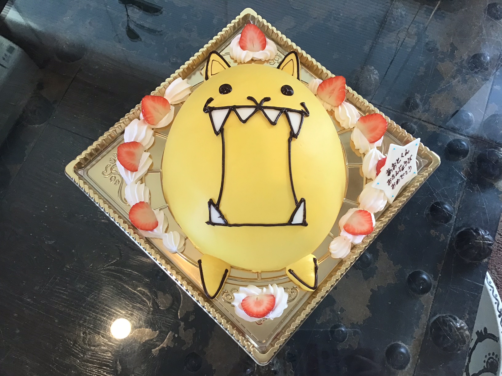 香川県高松市パティスリーグレース 立体ケーキ 3dケーキ にゃんこ大戦争ケーキ バースデーケーキ 旅色ケーキ